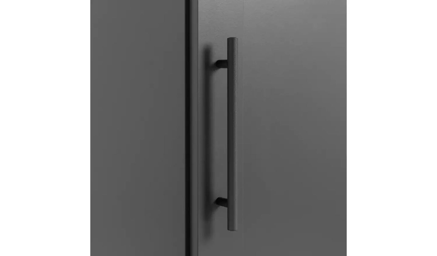 Habitat Munich Panelled 1 Door Wardrobe - Anthracite